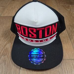 MU:KA Boston Red Sox Cap Black White MLB Baseball Hat Adjustable One Size OSFA